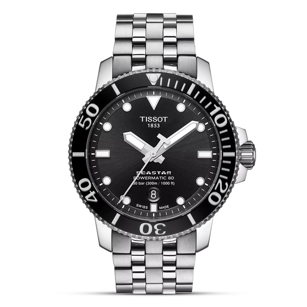 Tissot Sea-Star 1000 Powermatic 80 Black Men's Watch| T120.407.11.051.00