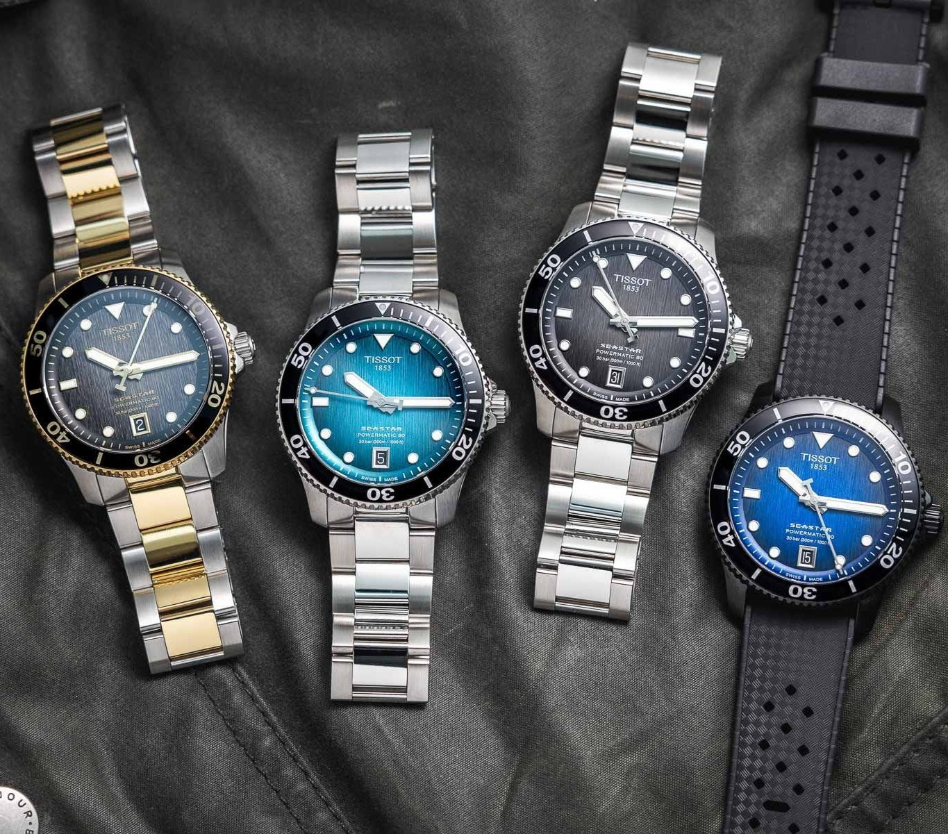 Tissot Seastar 1000 Powermatic 80 Green 40mm Dial Watch