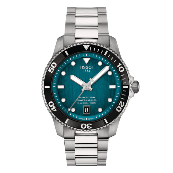 Tissot Seastar 1000 Powermatic 80 Green 40mm Dial Watch | T120.807.11.091.00