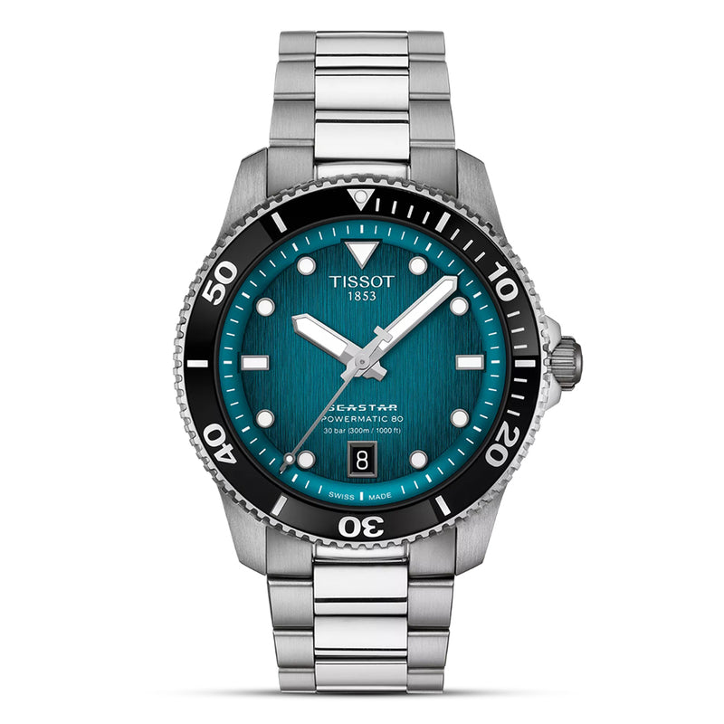 Tissot Seastar 1000 Powermatic 80 Green 40mm Dial Watch | T120.807.11.091.00