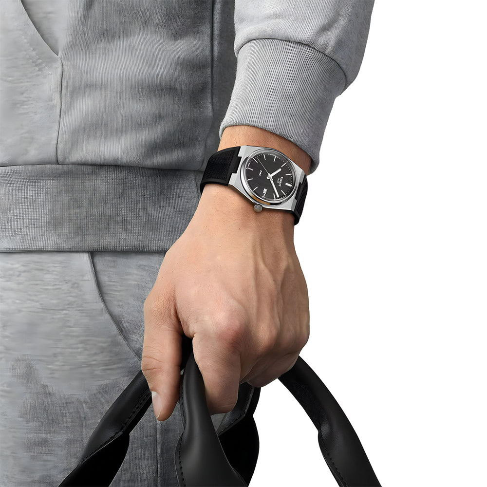 Tissot PRX 40mm Quartz Black Silicon Strap Watch T137.410.17.051.00