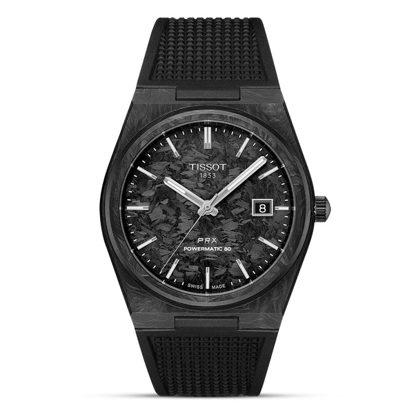 Tissot PRX Powermatic 80 Black Carbon Dial Men's Watch | T137.907.97.201.00