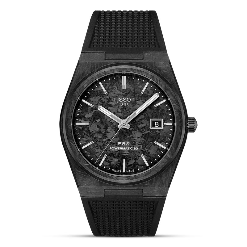 Tissot PRX Powermatic 80 Black Carbon Dial Men's Watch | T137.907.97.201.00