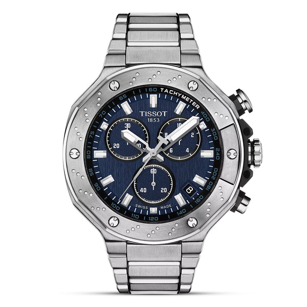 Tissot T-Race Chronograph 45mm Blue Dial Men's Watch | T141.417.11.041.00