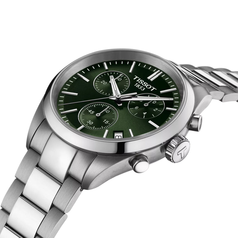 Tissot PR 100 Chrono Quartz Green Dial Men's Watch | T150.417.11.091.00