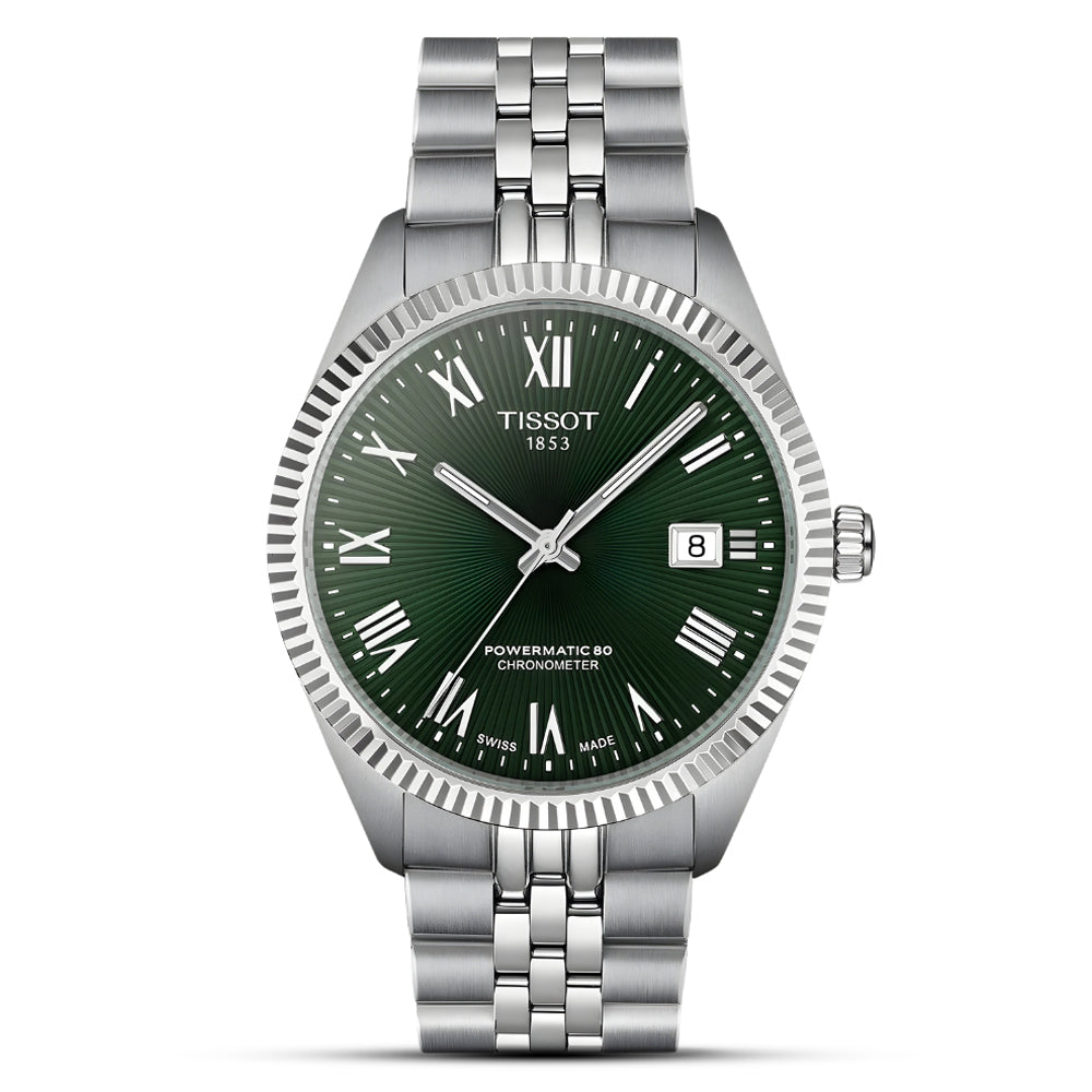 TISSOT COSC BALLADE POWERMATIC 80 GREEN DIAL WATCH T156.408.11.093.00