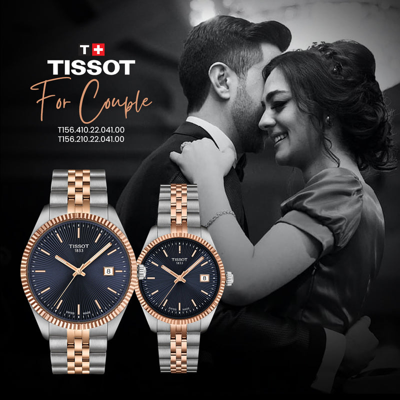 Tissot Ballade Dark Blue Dial Watch For Couple | T156.410.22.041.00 & T156.410.22.041.00