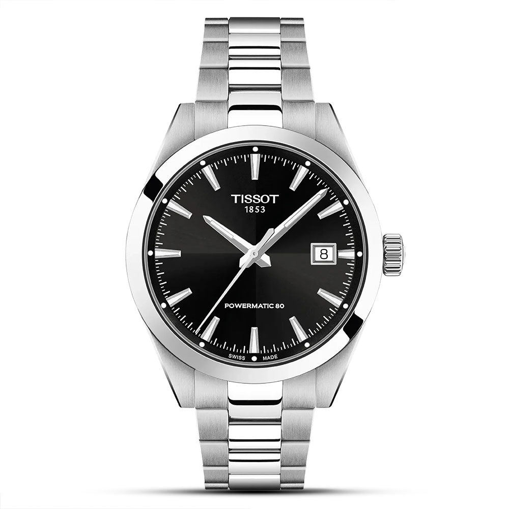 TISSOT GENTLEMEN 38MM POWERMATRIC BLACK DIAL WATCH | T165.807.11.051.00