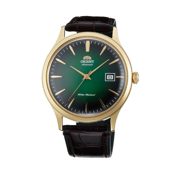 Orient "Bambino Version 4" Green Dial Gold tone Case Men's Watch | TAC08002F0