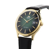 Orient "Bambino Version 4" Green Dial Gold tone Case Men's Watch | TAC08002F0