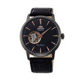 Orient "Contemporary" Mechanical Black Leather Strap Men's Watch | TAG02001B0