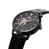 Orient "Contemporary" Mechanical Black Leather Strap Men's Watch | TAG02001B0