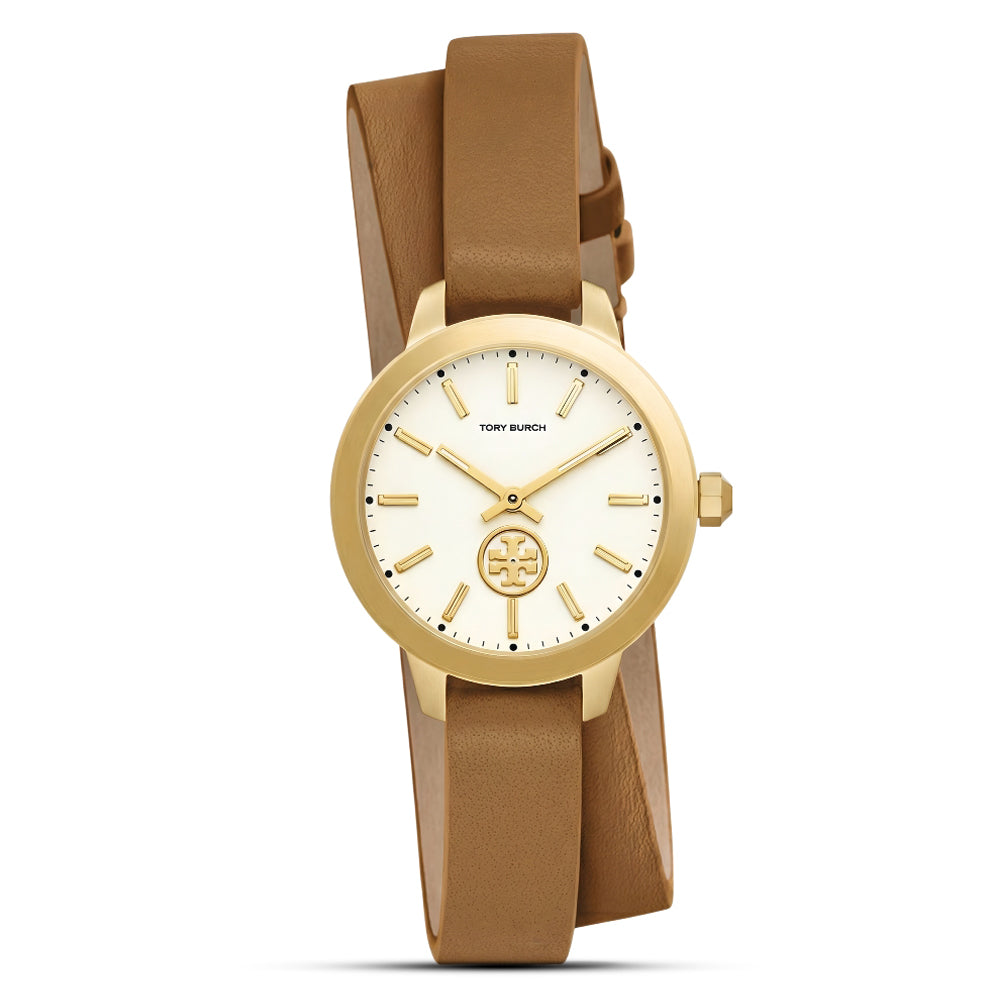 Tory Burch Collins Double Wrap Leather Strap Ladies Watch TBW1304