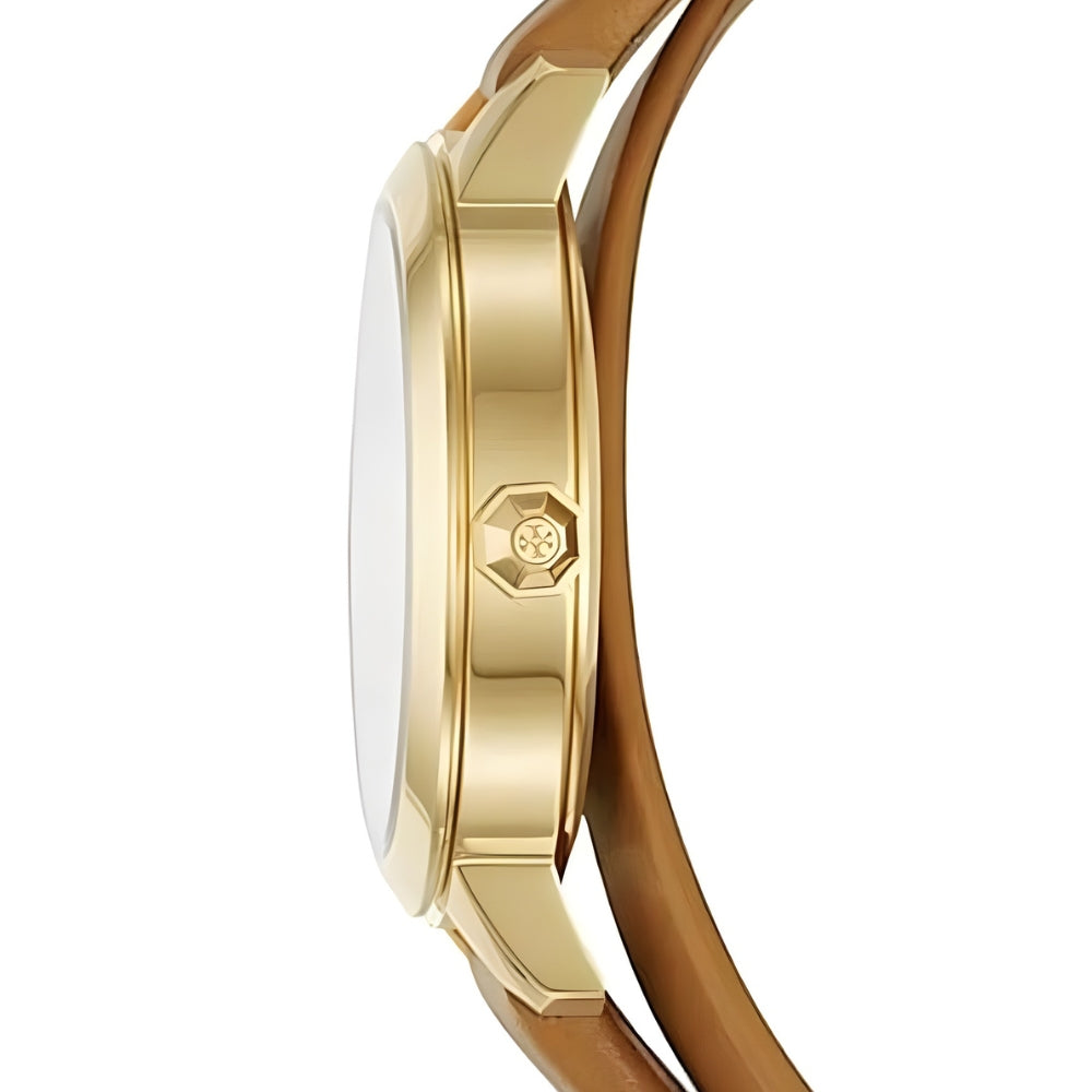 Tory Burch Collins Double Wrap Leather Strap Ladies Watch TBW1304