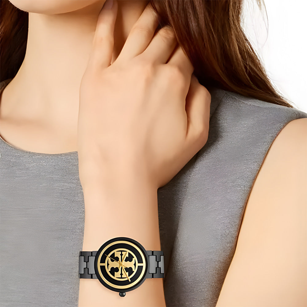 TORY BURCH REVA QUARTZ BLACK LADIES WATCH TBW4038