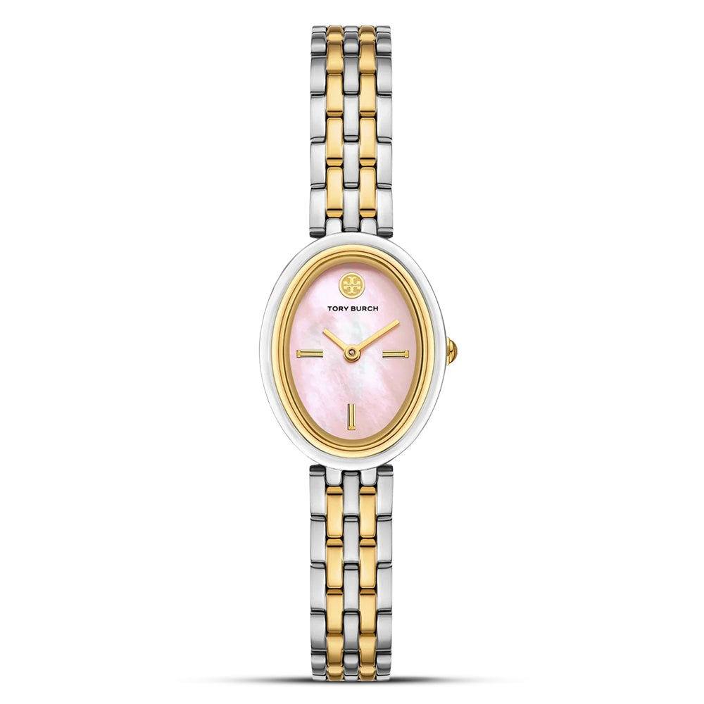 Tory Burch The Oval Two-Tone Stainless Steel Ladies Watch TBW6039