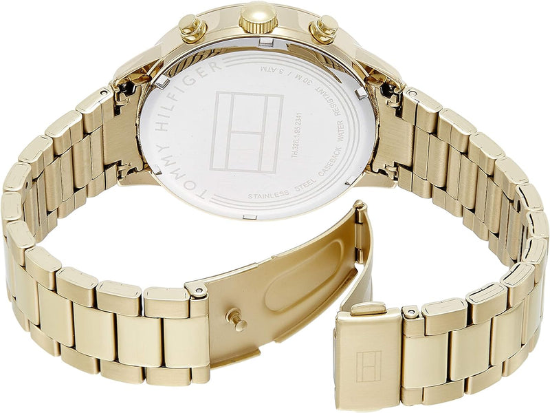 Tommy Hilfiger Gold Tone Chronograph Black Dial Watch TH1710362