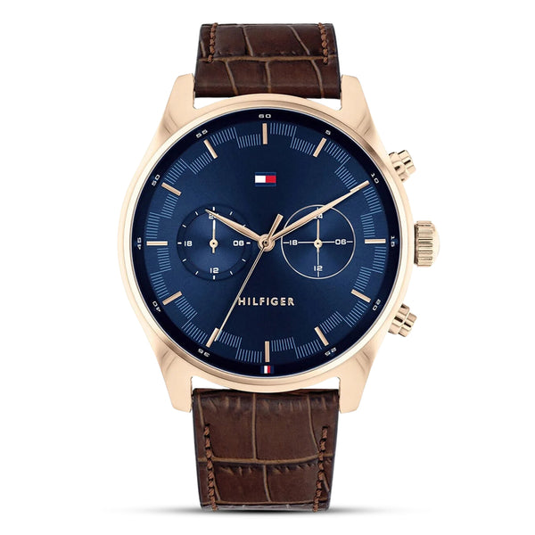 Tommy Hilfiger Sawyer Brown Leather Strap Men's Watch| TH1710423