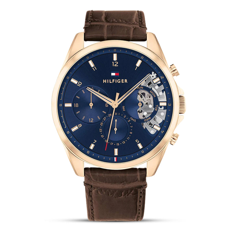 Tommy Hilfiger Baker Skeleton Navy Blue Dial Men's Watch | TH1710453