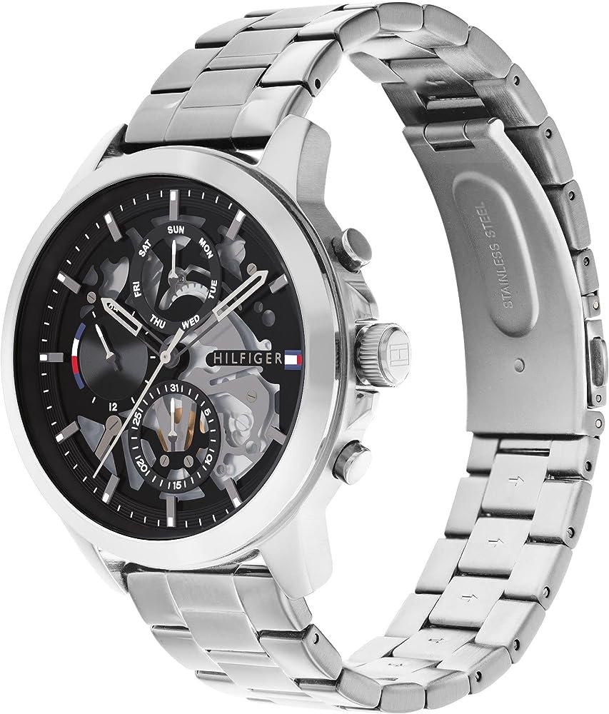Tommy Hilfiger Silver Analogue Black Dial Men's Watch TH1710477