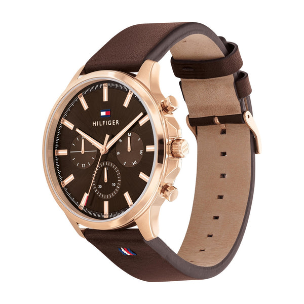 Tommy Hilfiger Ryder Brown Dial Leather Men's Watch| TH1710497