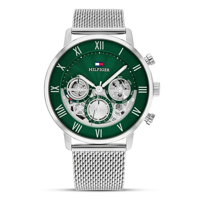 Tommy Hilfiger Legend Green Skeleton Dial Watch | TH1710567