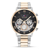 Tommy Hilfiger Two Tone Skeleton Black Dial Men's Watch | TH1710570