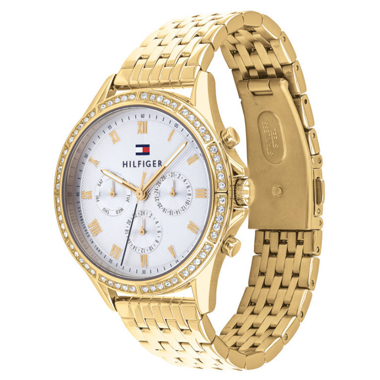Tommy Hilfiger Ari Gold Tone White Dial Ladies Watch TH1782142