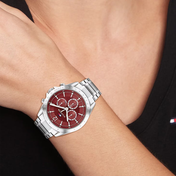 Tommy Hilfiger Multifunction Maroon Dial Ladies Watch | TH1782559