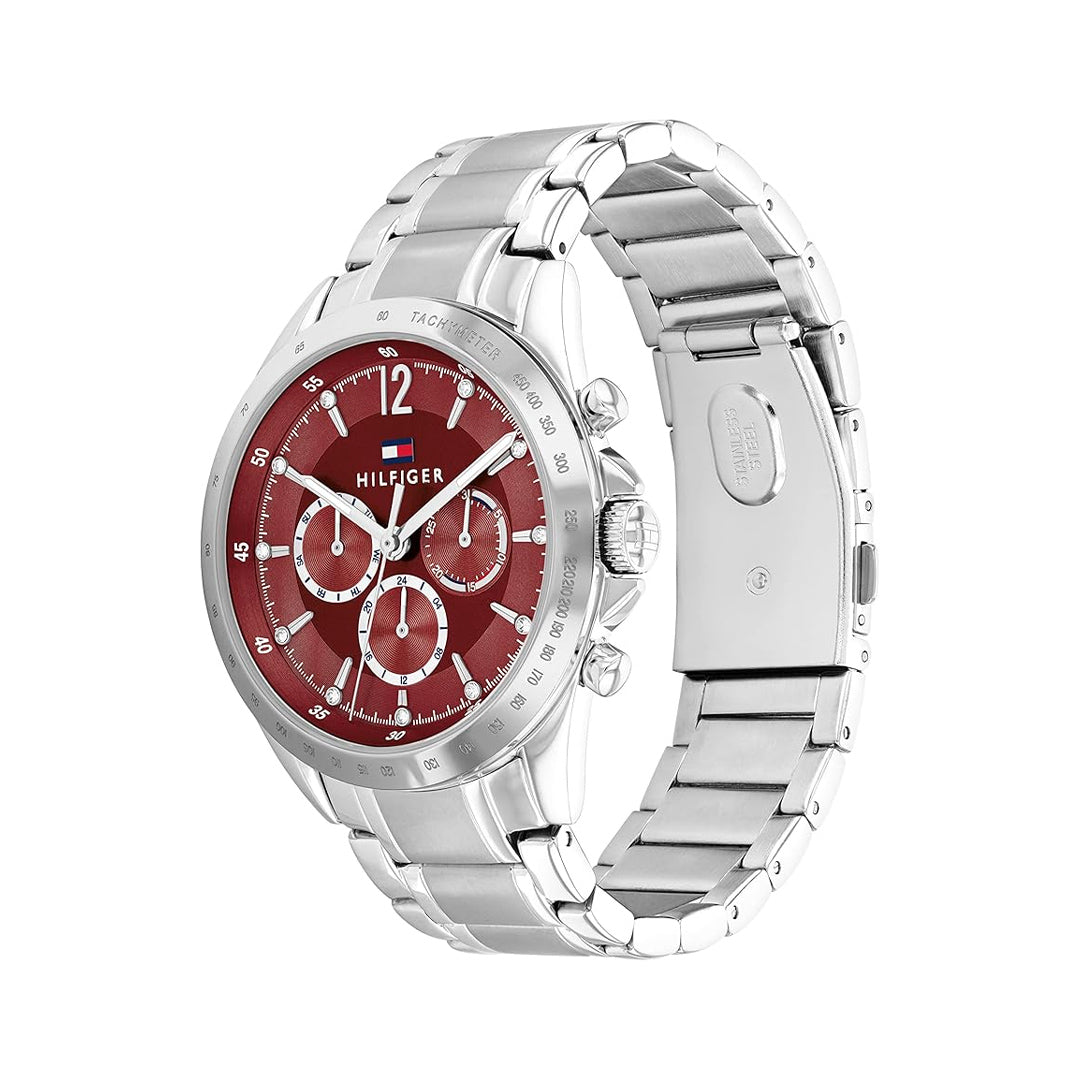 Tommy Hilfiger Multifunction Maroon Dial Ladies Watch | TH1782559