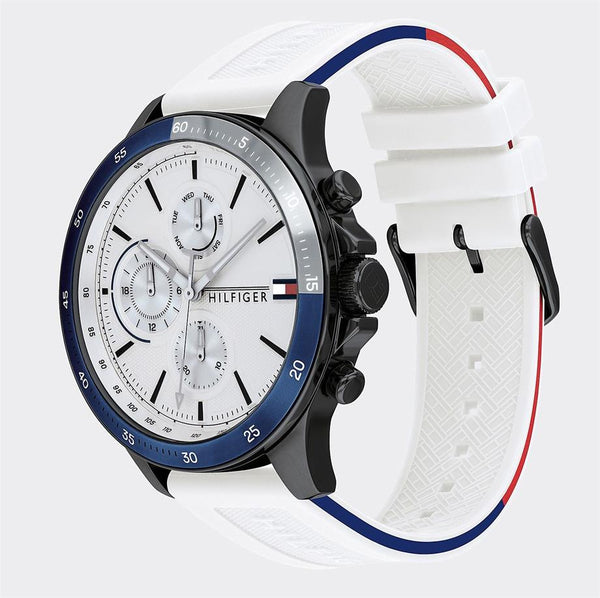 Tommy Hilfiger Horologe White Dial Silicon Men's Watch| TH1791723