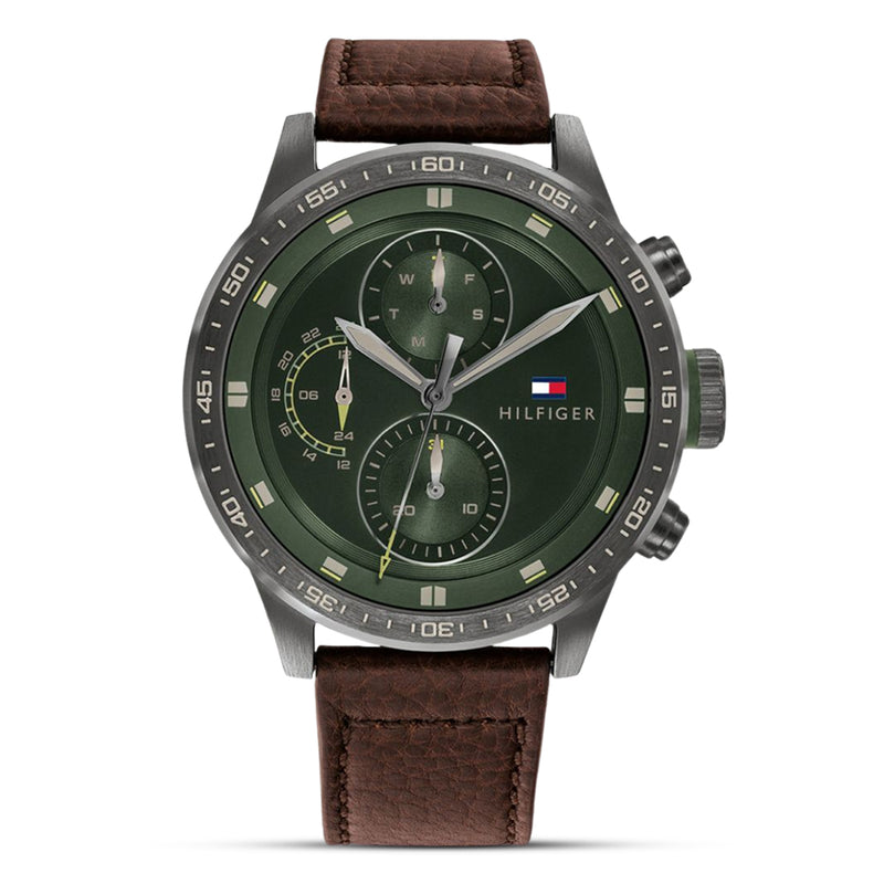 Tommy Hilfiger Multifunction Navy Green Dial Men's Watch | TH1791809