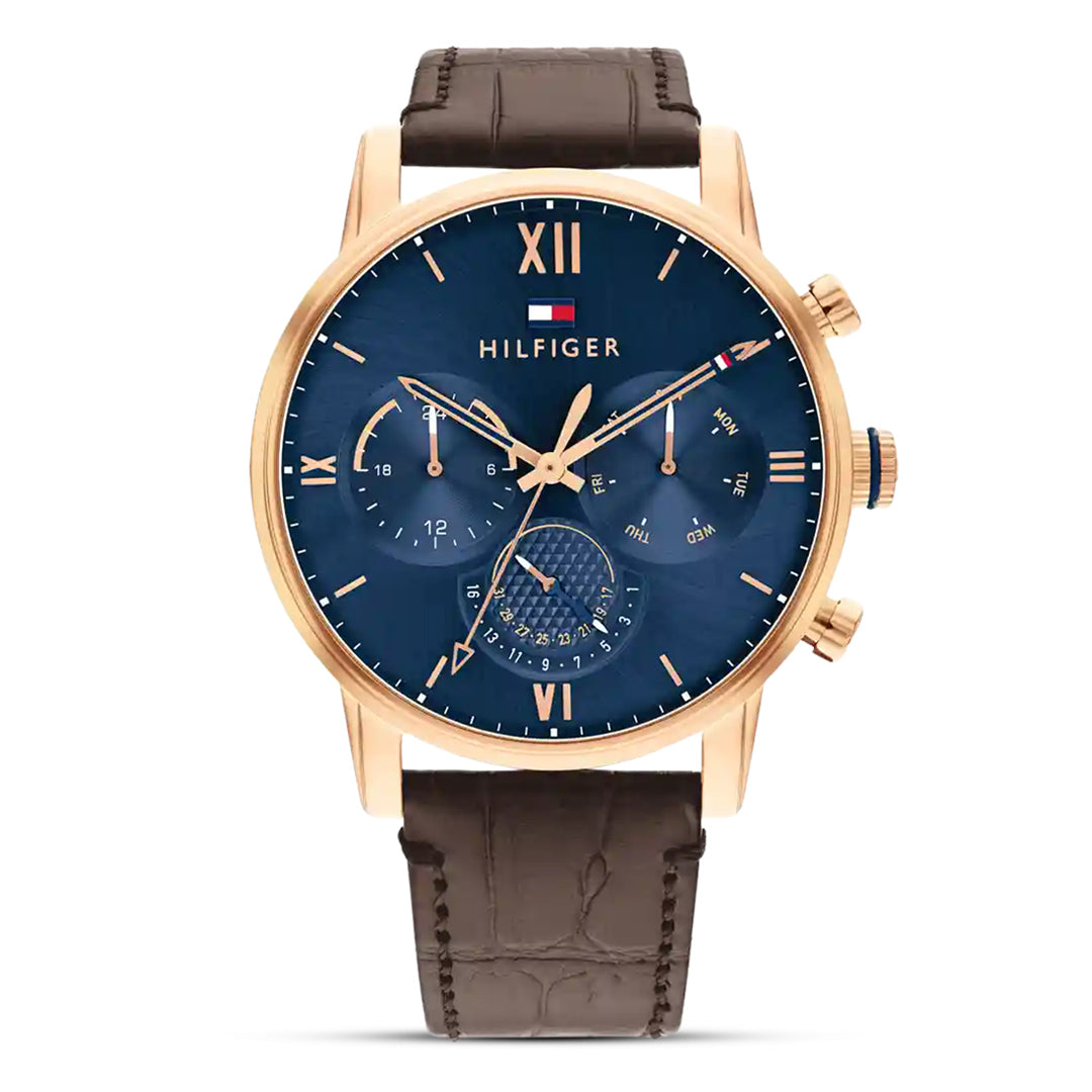 TOMMY HILFIGER BROWN LEATHER QUARTZ MEN'S WATCH| TH1791933