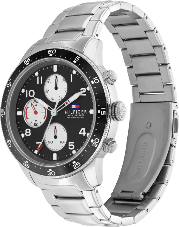 Tommy Hilfiger Stainless Black Chronograph Men's Watch| TH1791950