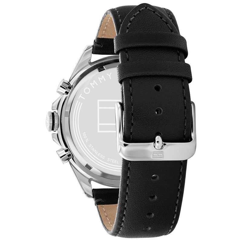 Tommy Hilfiger Analog Black Leather Men's Watch TH1791964