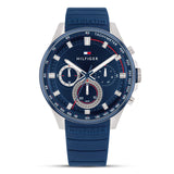 Tommy Hilfiger Max Multifunction Blue Dial Silicone Strap Watch | TH1791970