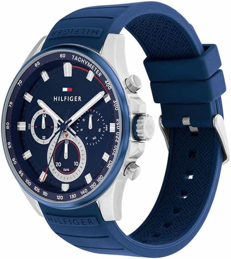 Tommy Hilfiger Max Blue Dial Silicone Strap Watch | TH1791970