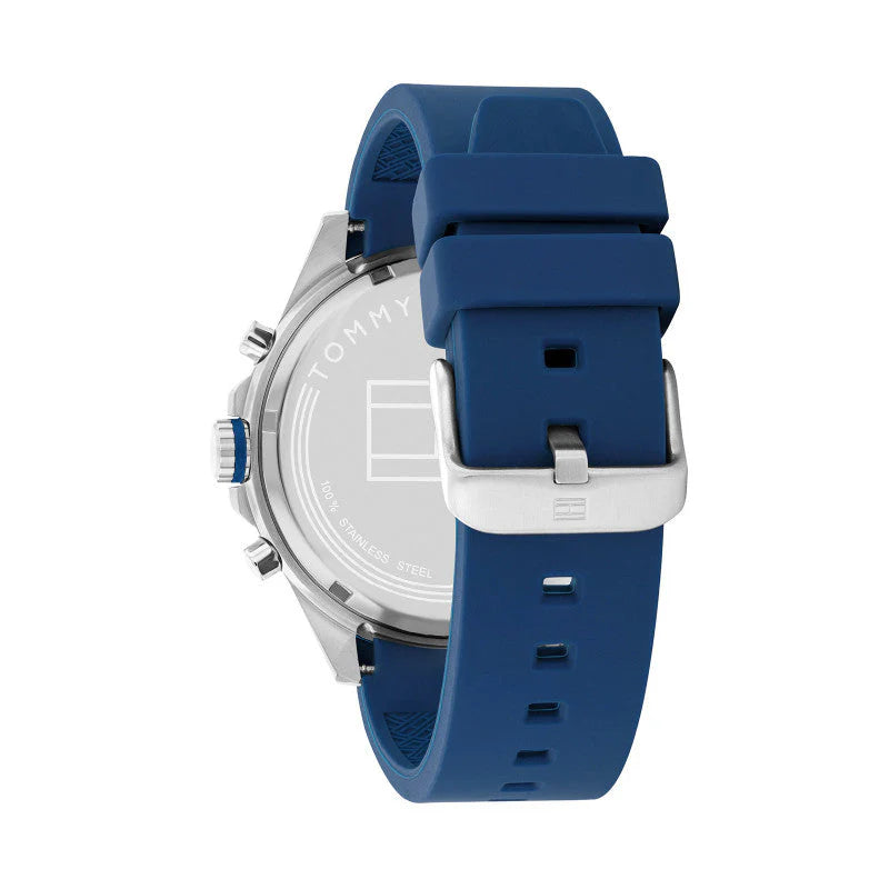 Tommy Hilfiger Max Blue Dial Silicone Strap Watch | TH1791970