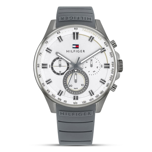 Tommy Hilfiger Max Multifunction Grey Silicone Strap Watch | TH1791972