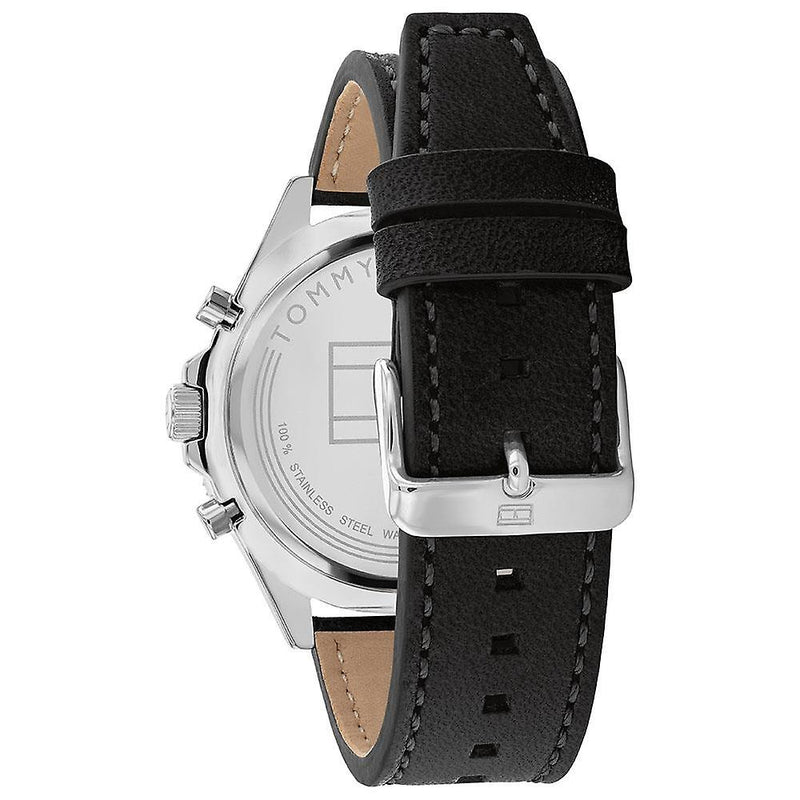 Tommy Hilfiger Easton Black Leather Men's Watch| TH1791984