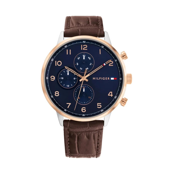 Tommy Hilfiger Leonard Blue Dial Leather Men's Watch| TH1791987
