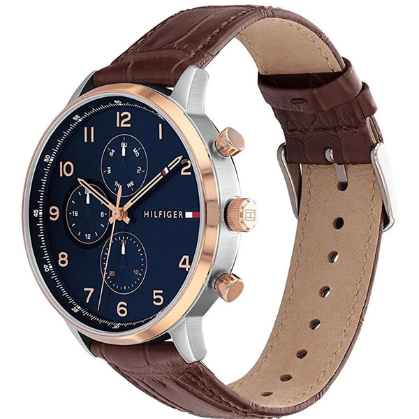 Tommy Hilfiger Leonard Blue Dial Leather Men's Watch| TH1791987
