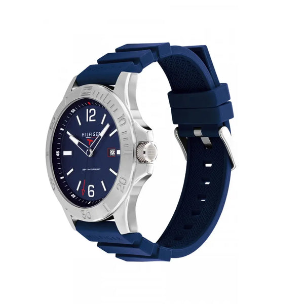 Tommy Hilfiger Ryan Blue Dial Silicon Strap Watch| TH1791991