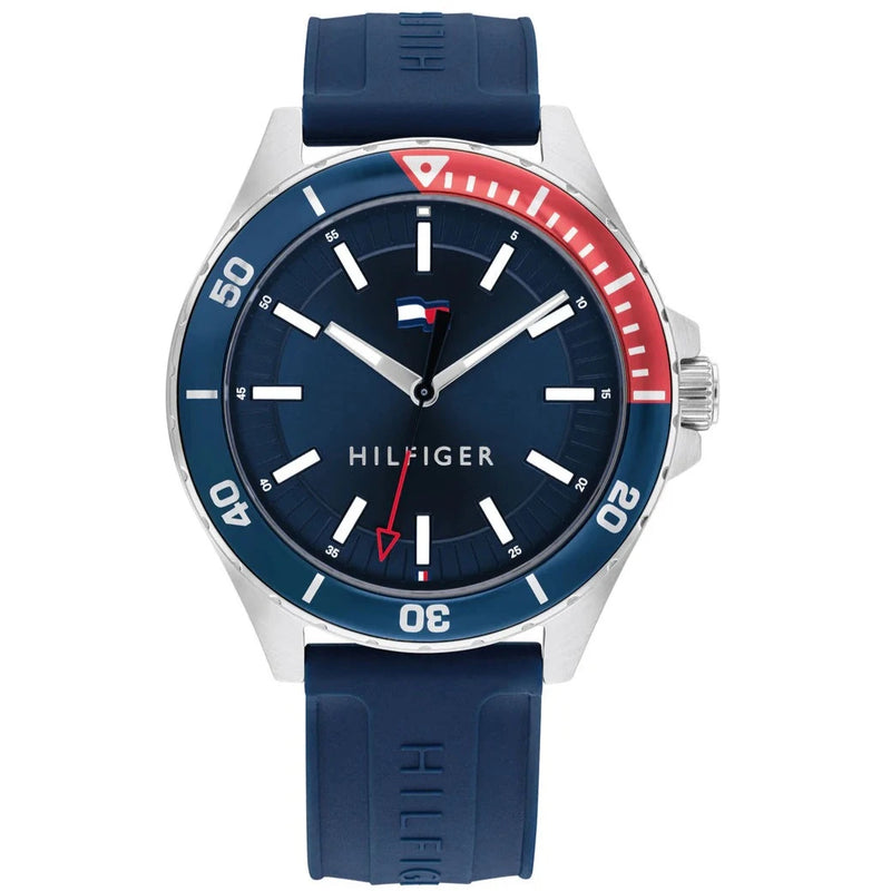 Tommy Hilfiger Logan Blue Dial Silicone Strap Watch | TH1792009