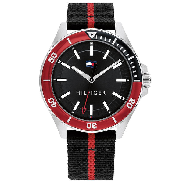 Tommy Hilfiger Logan Black Nylon Strap Men's Watch | TH1792010