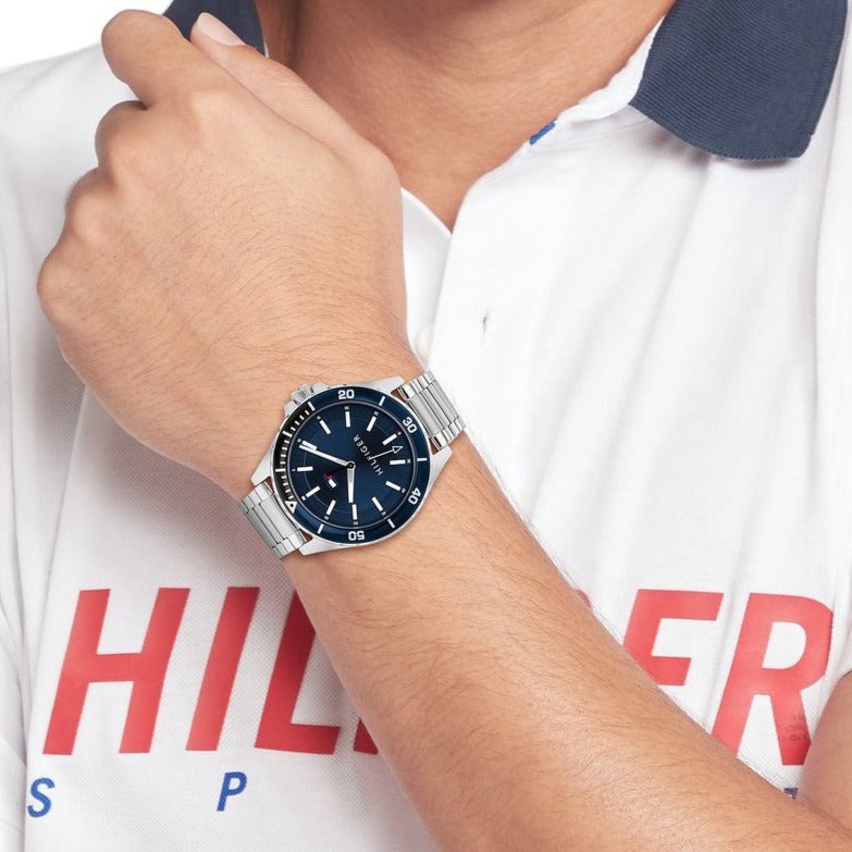 Tommy Hilfiger Logan Blue Dial Stainless Steel Watch | TH1792012