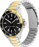 Tommy Hilfiger Logan Black Dial Two Tone Stainless Steel Watch | TH1792013