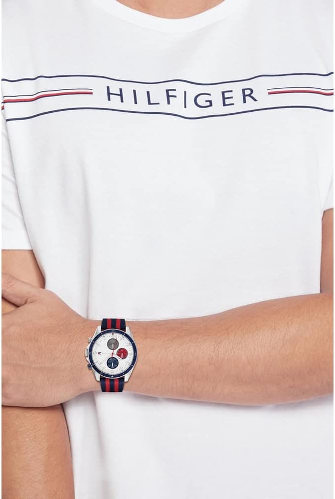 Tommy Hilfiger Parker White Dial Nylon Strap Watch| TH1792035