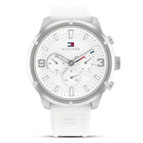 Tommy Hilfiger Men's White Silicone Sports Watch TH1792072