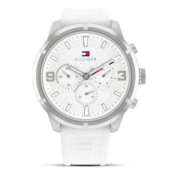 Tommy Hilfiger Men's White Silicone Sports Watch TH1792072